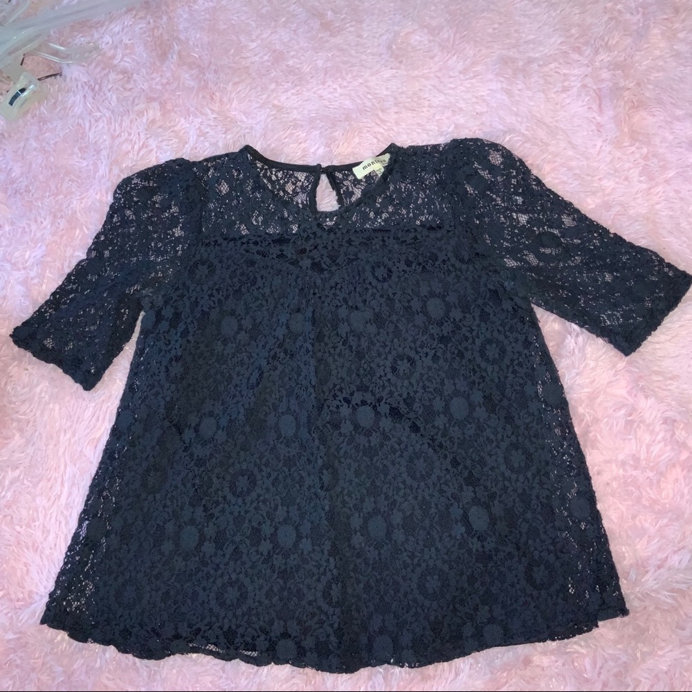 Blue Lace Blouse